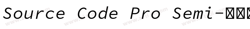 Source Code Pro Semi字体转换